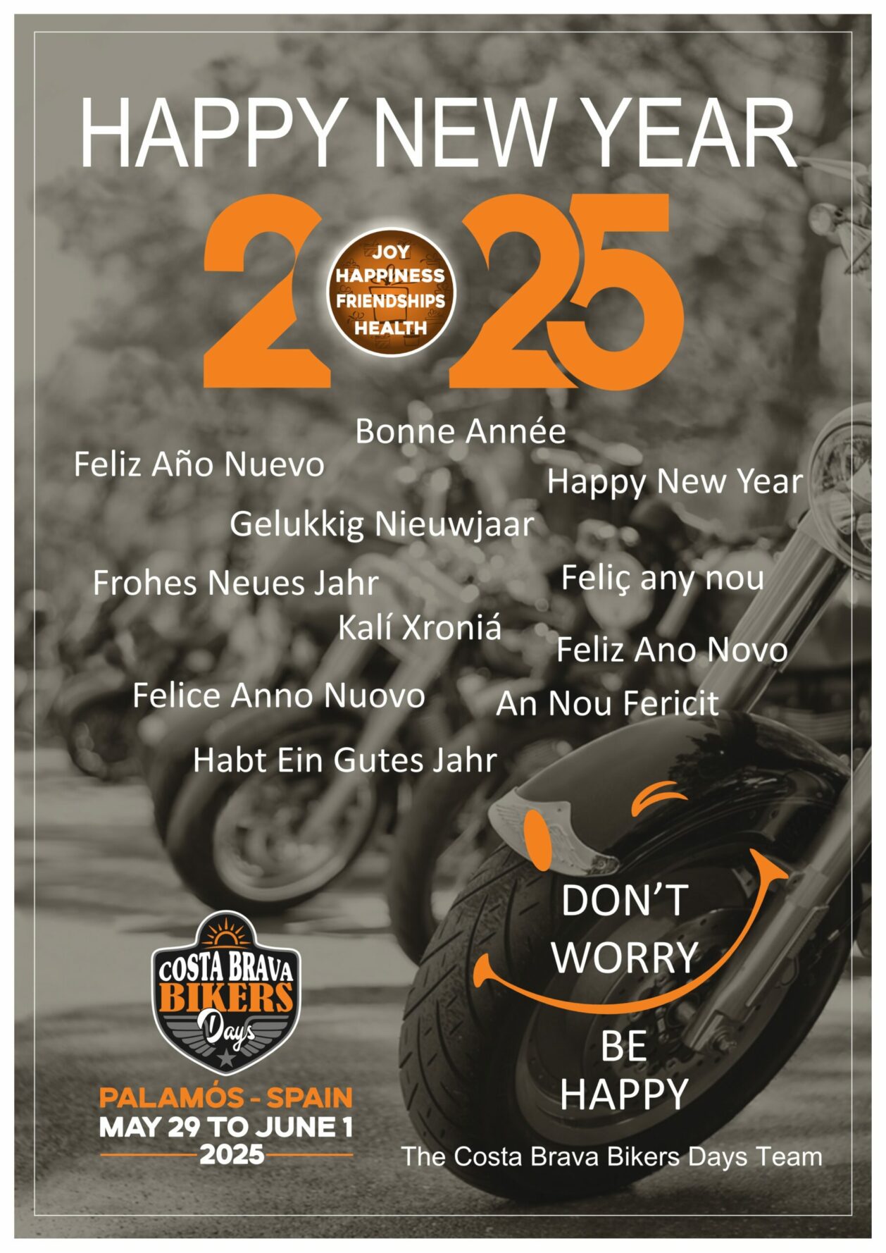 Happy New Year - Costa Brava Bikers Days - Palamós 2025